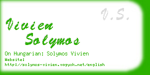 vivien solymos business card